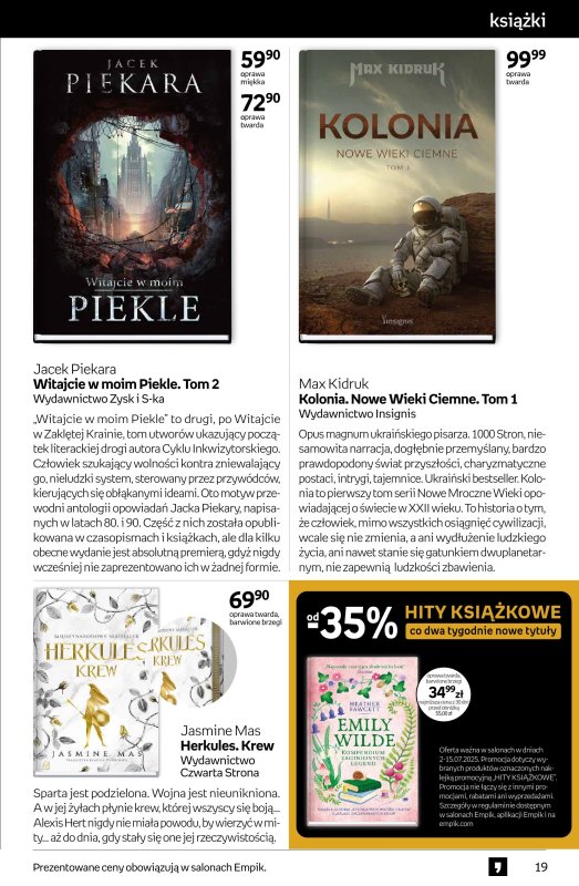 Empik - gazetka promocyjna Tom kultury: książki od środy 02.07 do wtorku 15.07 - strona 19