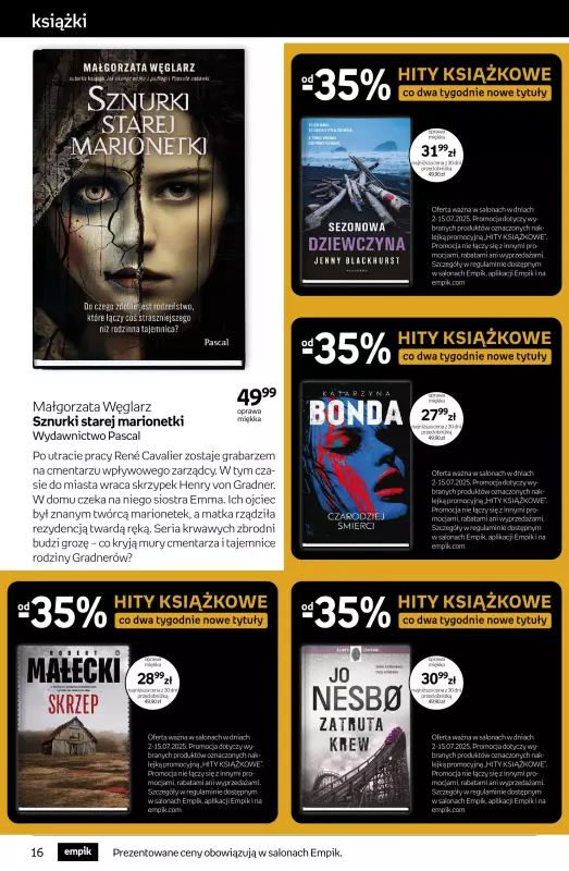 Empik - gazetka promocyjna Tom kultury: książki od środy 02.07 do wtorku 15.07 - strona 16