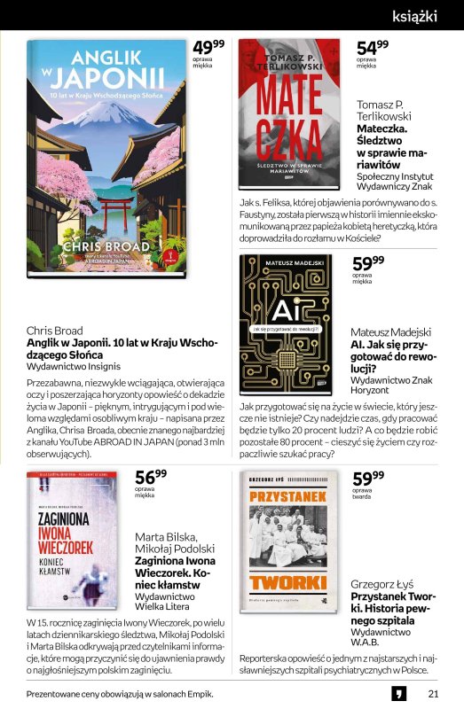 Empik - gazetka promocyjna Tom kultury: książki od środy 02.07 do wtorku 15.07 - strona 21