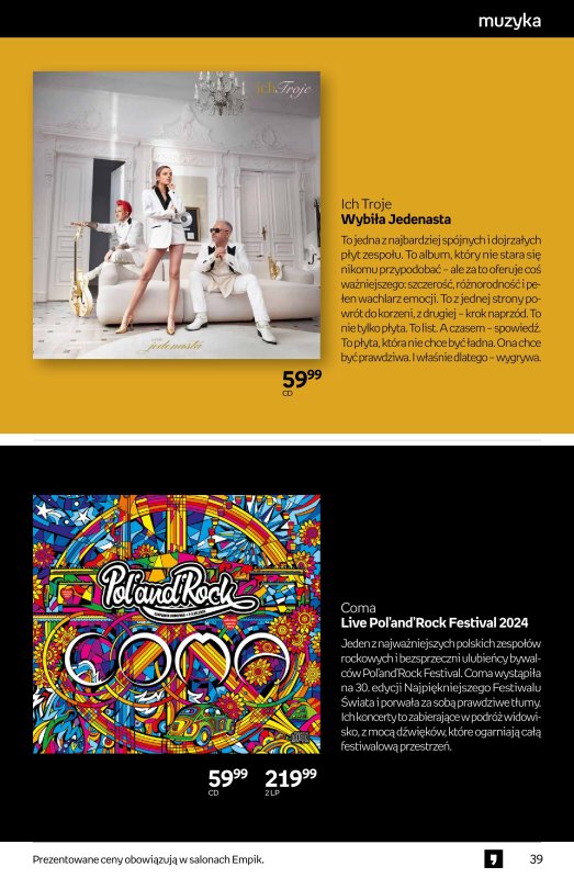 Empik - gazetka promocyjna Tom kultury: muzyka od środy 02.07 do wtorku 15.07 - strona 3