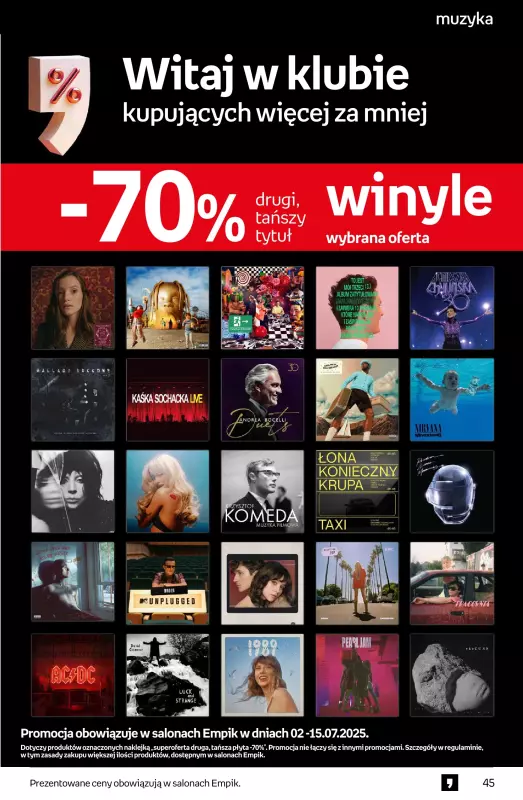 Empik - gazetka promocyjna Tom kultury: muzyka od środy 02.07 do wtorku 15.07 - strona 9