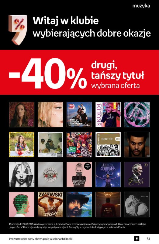 Empik - gazetka promocyjna Tom kultury: muzyka od środy 16.07 do wtorku 29.07 - strona 10