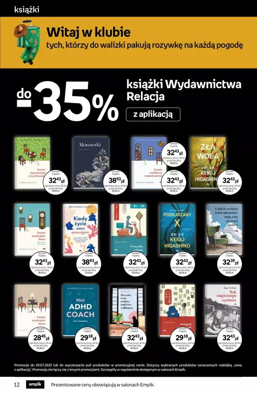 Empik - gazetka promocyjna Tom kultury: książki od środy 16.07 do wtorku 29.07 - strona 12