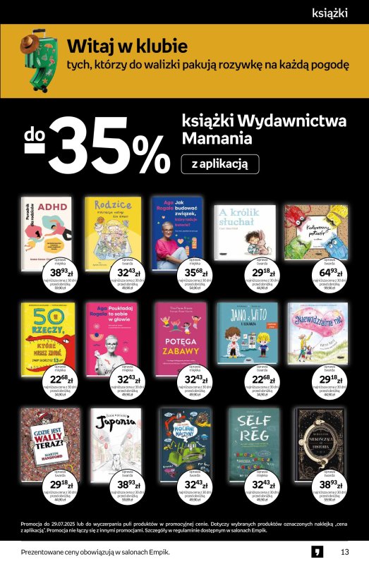 Empik - gazetka promocyjna Tom kultury: książki od środy 16.07 do wtorku 29.07 - strona 13