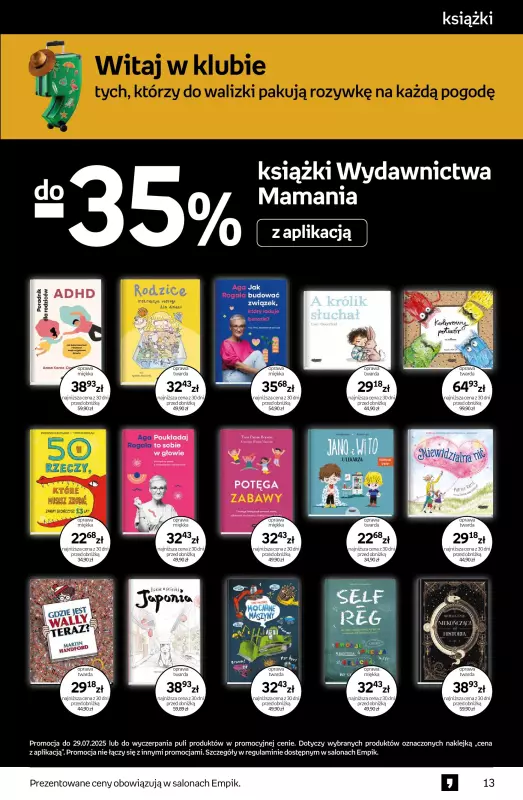 Empik - gazetka promocyjna Tom kultury: książki od środy 16.07 do wtorku 29.07 - strona 13