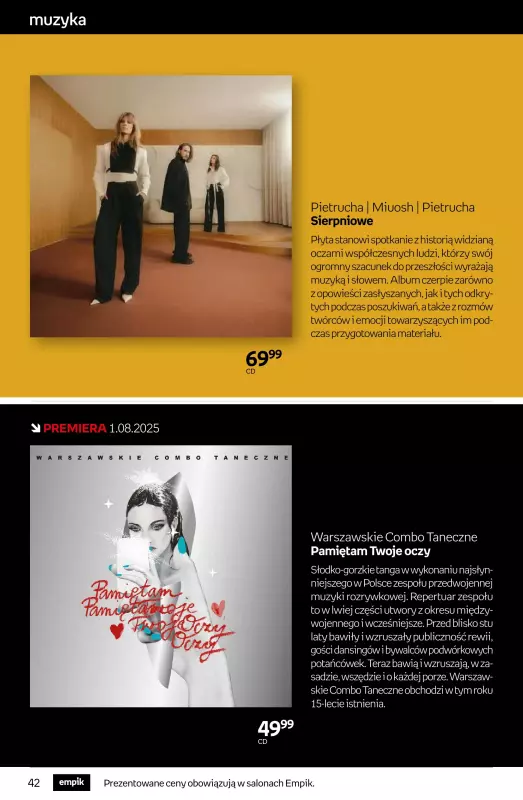 Empik - gazetka promocyjna Tom kultury: muzyka od środy 30.07 do wtorku 12.08 - strona 4