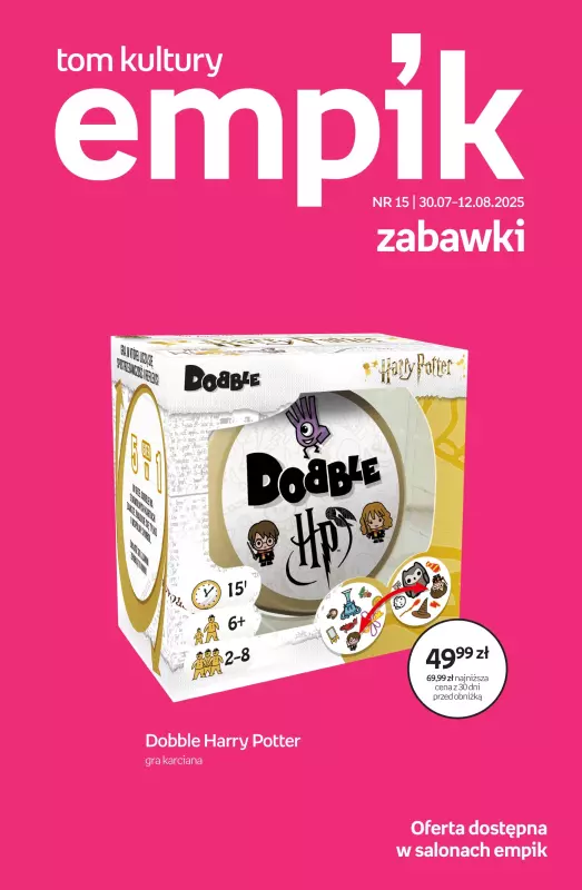 Empik - gazetka promocyjna Tom kultury: zabawki od środy 30.07 do wtorku 12.08