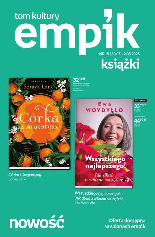 Empik - gazetka promocyjna Tom kultury: książki od środy 30.07 do wtorku 12.08