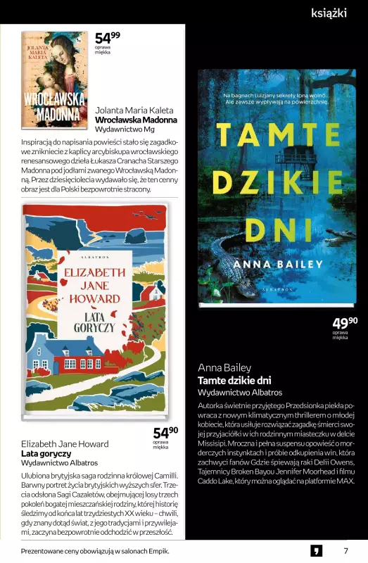 Empik - gazetka promocyjna Tom kultury: książki od czwartku 14.08 do wtorku 26.08 - strona 7