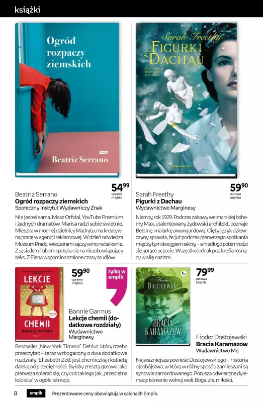 Empik - gazetka promocyjna Tom kultury: książki od czwartku 14.08 do wtorku 26.08 - strona 8