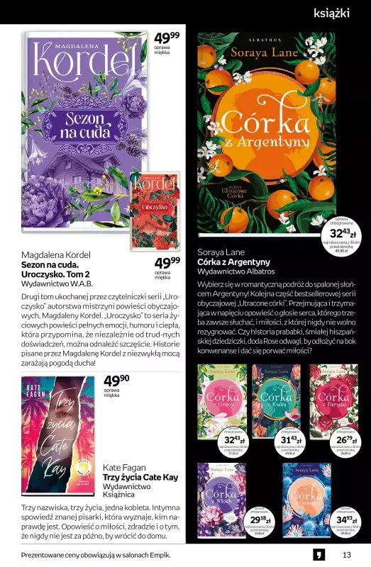Empik - gazetka promocyjna Tom kultury: książki od czwartku 14.08 do wtorku 26.08 - strona 13