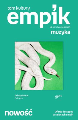Empik - gazetka promocyjna Tom kultury: muzyka od czwartku 14.08 do wtorku 26.08