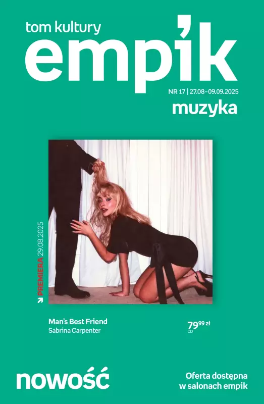 Empik - gazetka promocyjna Tom kultury: muzyka od środy 27.08 do wtorku 09.09