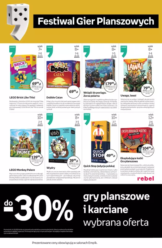 Empik - gazetka promocyjna Festiwal Gier Planszowych od piątku 26.09 do wtorku 14.10 - strona 4