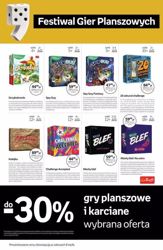 Empik - gazetka promocyjna Festiwal Gier Planszowych od piątku 26.09 do wtorku 14.10 - strona 9