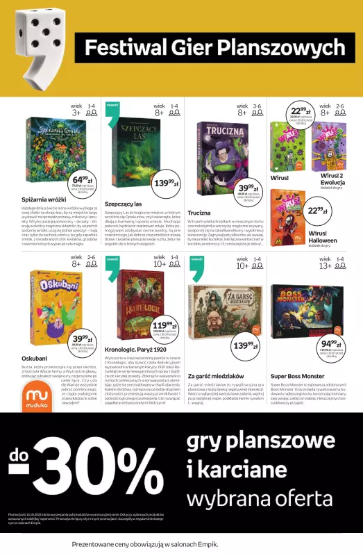 Empik - gazetka promocyjna Festiwal Gier Planszowych od piątku 26.09 do wtorku 14.10 - strona 8