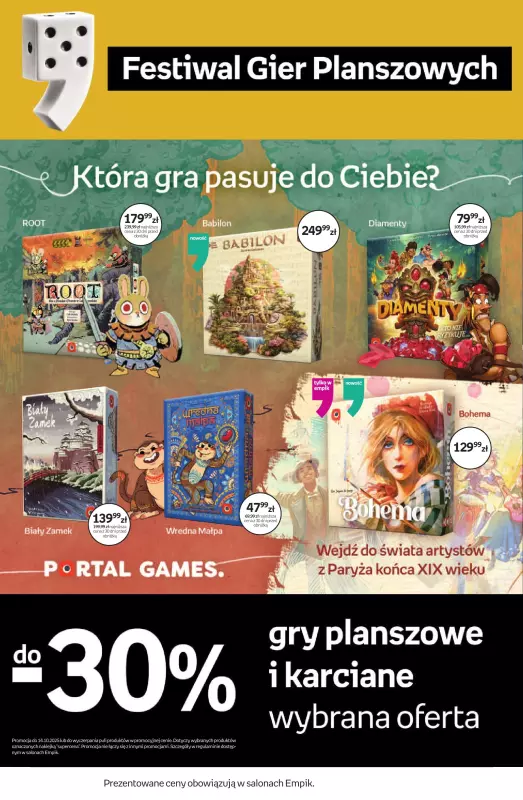 Empik - gazetka promocyjna Festiwal Gier Planszowych od piątku 26.09 do wtorku 14.10 - strona 6