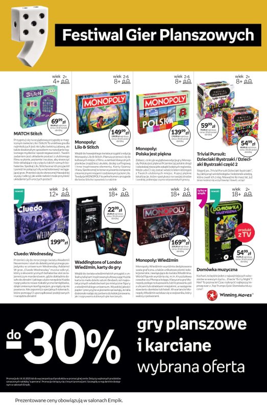 Empik - gazetka promocyjna Festiwal Gier Planszowych od piątku 26.09 do wtorku 14.10 - strona 13