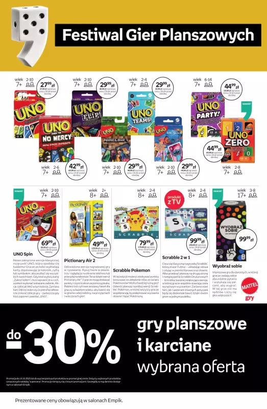 Empik - gazetka promocyjna Festiwal Gier Planszowych od piątku 26.09 do wtorku 14.10 - strona 11