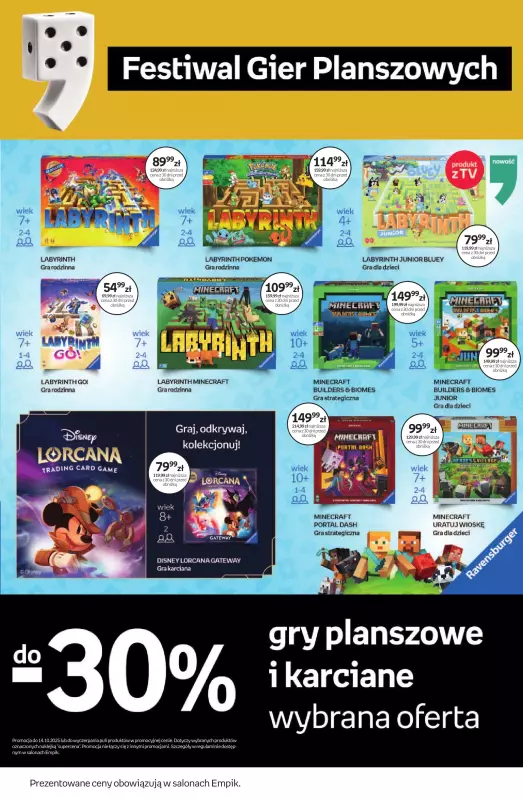 Empik - gazetka promocyjna Festiwal Gier Planszowych od piątku 26.09 do wtorku 14.10 - strona 3