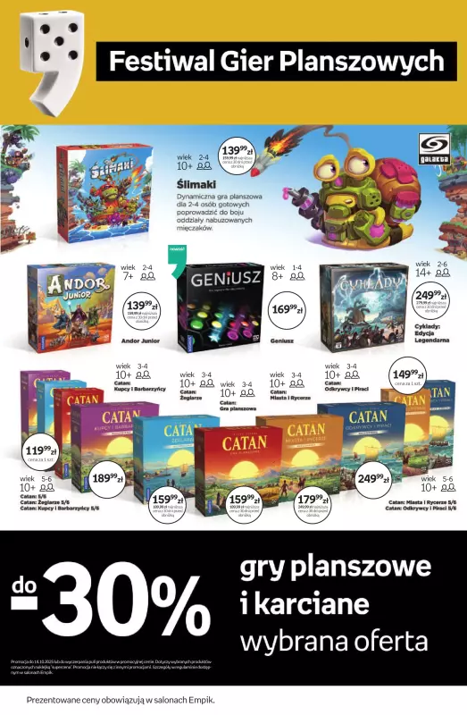 Empik - gazetka promocyjna Festiwal Gier Planszowych od piątku 26.09 do wtorku 14.10 - strona 5