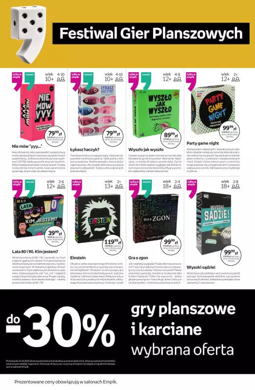 Empik - gazetka promocyjna Festiwal Gier Planszowych od piątku 26.09 do wtorku 14.10 - strona 17