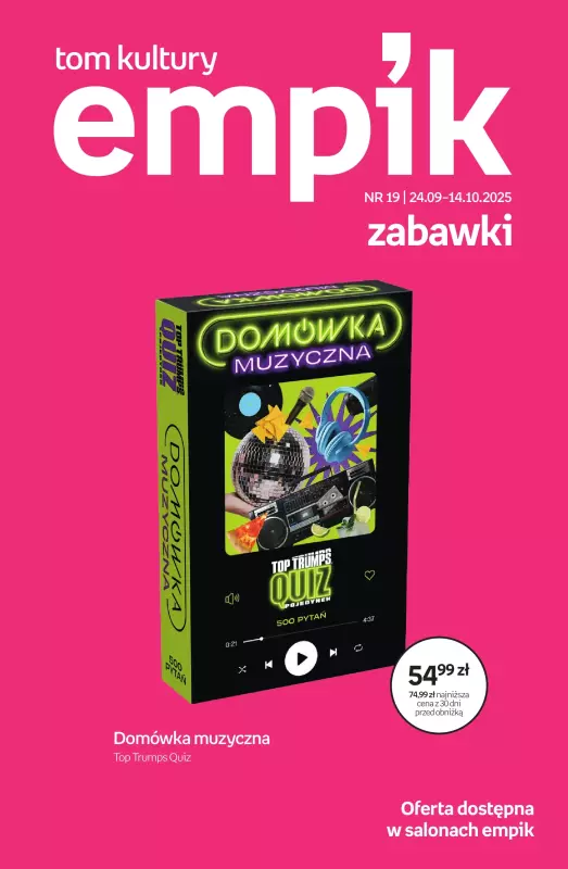 Empik - gazetka promocyjna Tom kultury: zabawki  