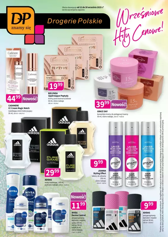 Drogerie Polskie - gazetka promocyjna Gazetka od piątku 12.09 do wtorku 30.09