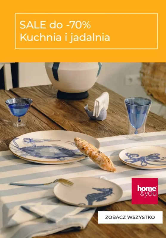 home&you - gazetka promocyjna SALE do -70% kuchnia i jadalnia od czwartku 11.07 do niedzieli 21.07