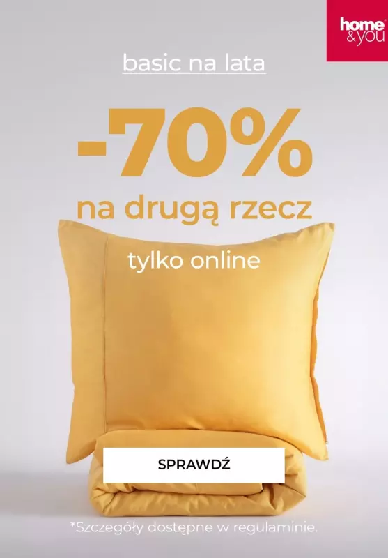 home&you - gazetka promocyjna Druga rzecz -70% od piątku 12.07 do poniedziałku 15.07