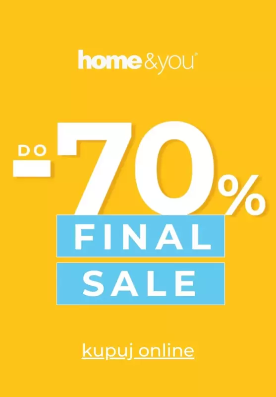 home&you - gazetka promocyjna Do -70% SALE od środy 14.08 do środy 21.08