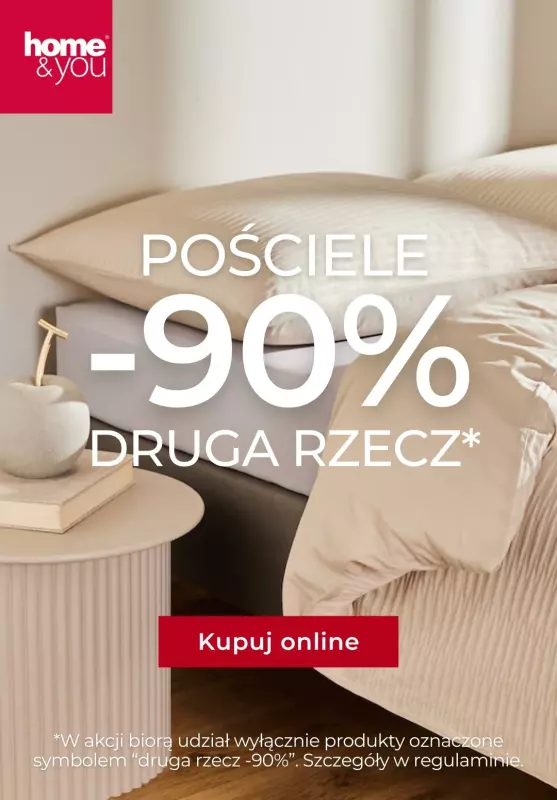 home&you - gazetka promocyjna Pościele - PROMOCJA od piątku 23.08 do wtorku 27.08