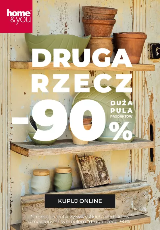 home&you - gazetka promocyjna DRUGA RZECZ -90% od czwartku 12.09 do wtorku 17.09