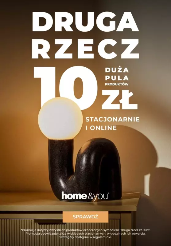 home&you - gazetka promocyjna Druga rzecz za 10 zł! od czwartku 10.10 do wtorku 15.10