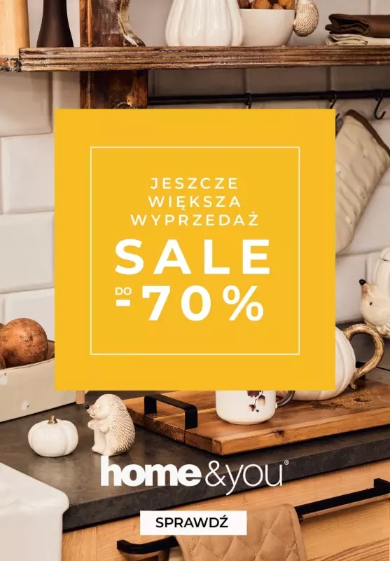 home&you - gazetka promocyjna SALE do -70% od poniedziałku 14.10 do niedzieli 20.10