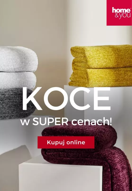 home&you - gazetka promocyjna Koce w SUPER cenach! od środy 16.10 do środy 23.10