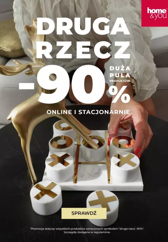 home&you - gazetka promocyjna Druga rzecz -90% od czwartku 24.10 do wtorku 29.10