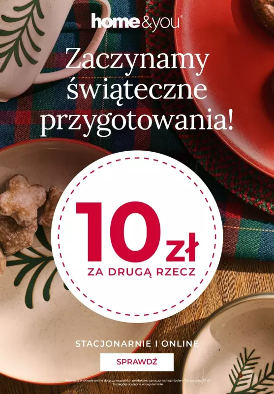 home&you - gazetka promocyjna Druga rzecz za 10 zł! od czwartku 14.11 do poniedziałku 18.11