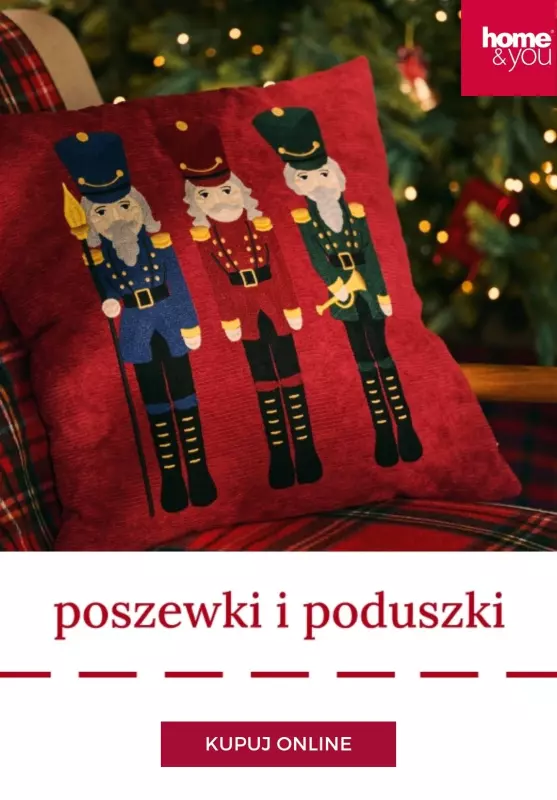 home&you - gazetka promocyjna Poszewki i poduszki w super cenach! od poniedziałku 18.11 do czwartku 28.11