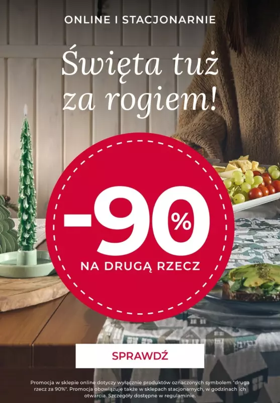 home&you - gazetka promocyjna -90% na drugą rzecz! od czwartku 19.12 do soboty 21.12