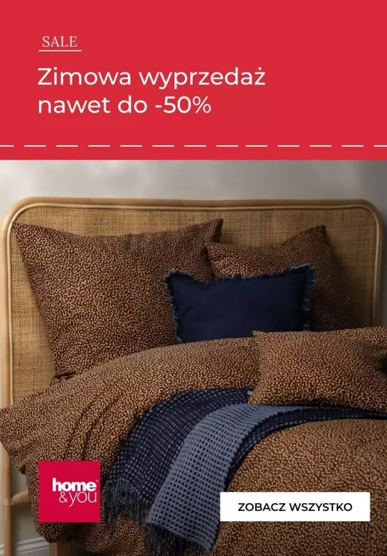 home&you - gazetka promocyjna Zimowa wyprzedaż do -50% od czwartku 02.01 do wtorku 07.01