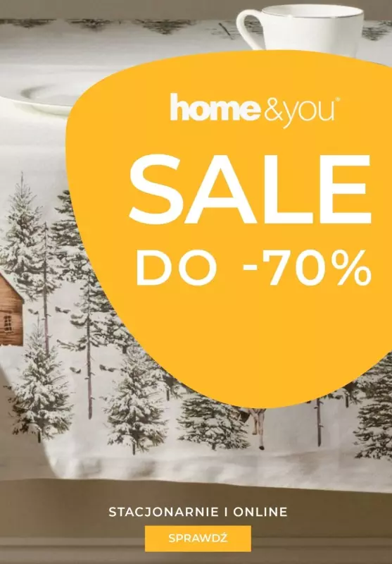 home&you - gazetka promocyjna SALE do -70% od wtorku 07.01 do wtorku 14.01