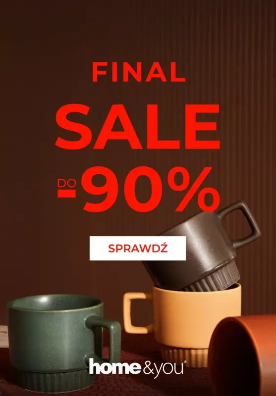 home&you - gazetka promocyjna Do -90% Final SALE od środy 22.01 do poniedziałku 27.01