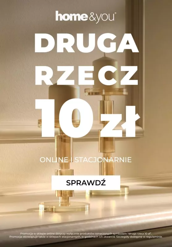 home&you - gazetka promocyjna Druga rzecz za 10 zł! od czwartku 23.01 do wtorku 28.01