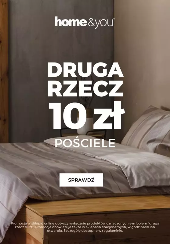 home&you - gazetka promocyjna Druga rzecz za 10 zł! - pościele od piątku 24.01 do wtorku 28.01