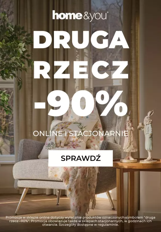 home&you - gazetka promocyjna Druga rzecz -90% od czwartku 06.03 do wtorku 11.03