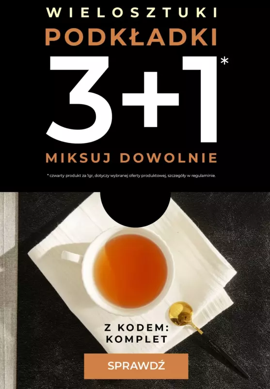 home&you - gazetka promocyjna 3+1 za 1 gr podkładki od poniedziałku 17.03 do poniedziałku 31.03