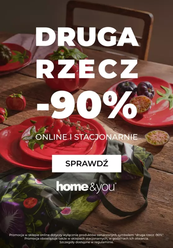 home&you - gazetka promocyjna Druga rzecz -90% od poniedziałku 05.05 do wtorku 06.05