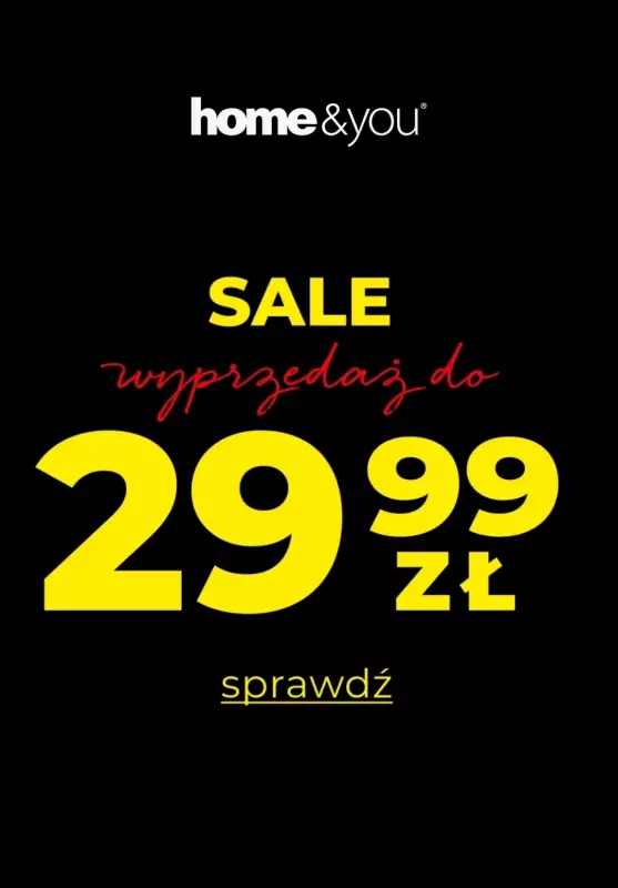 home&you - gazetka promocyjna SALE do 29,99 zł od wtorku 24.06 do poniedziałku 30.06