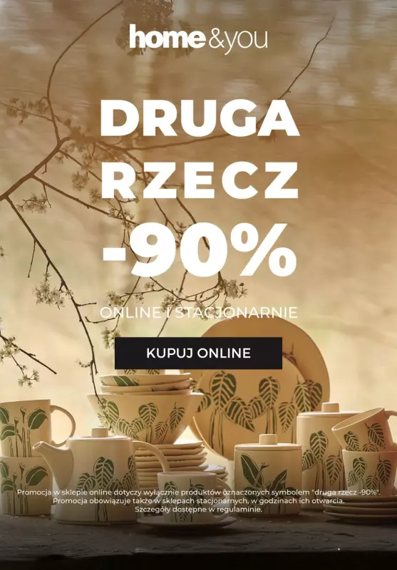 home&you - gazetka promocyjna DRUGA RZECZ -90% od piątku 27.06 do wtorku 01.07